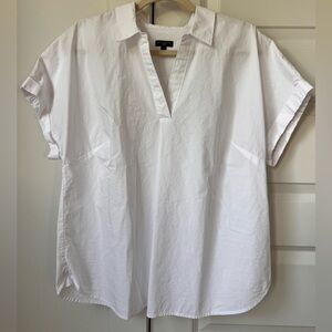 Talbots Petite White Popover Tunic XLP